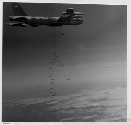 1965 B-52 sw bombs falling